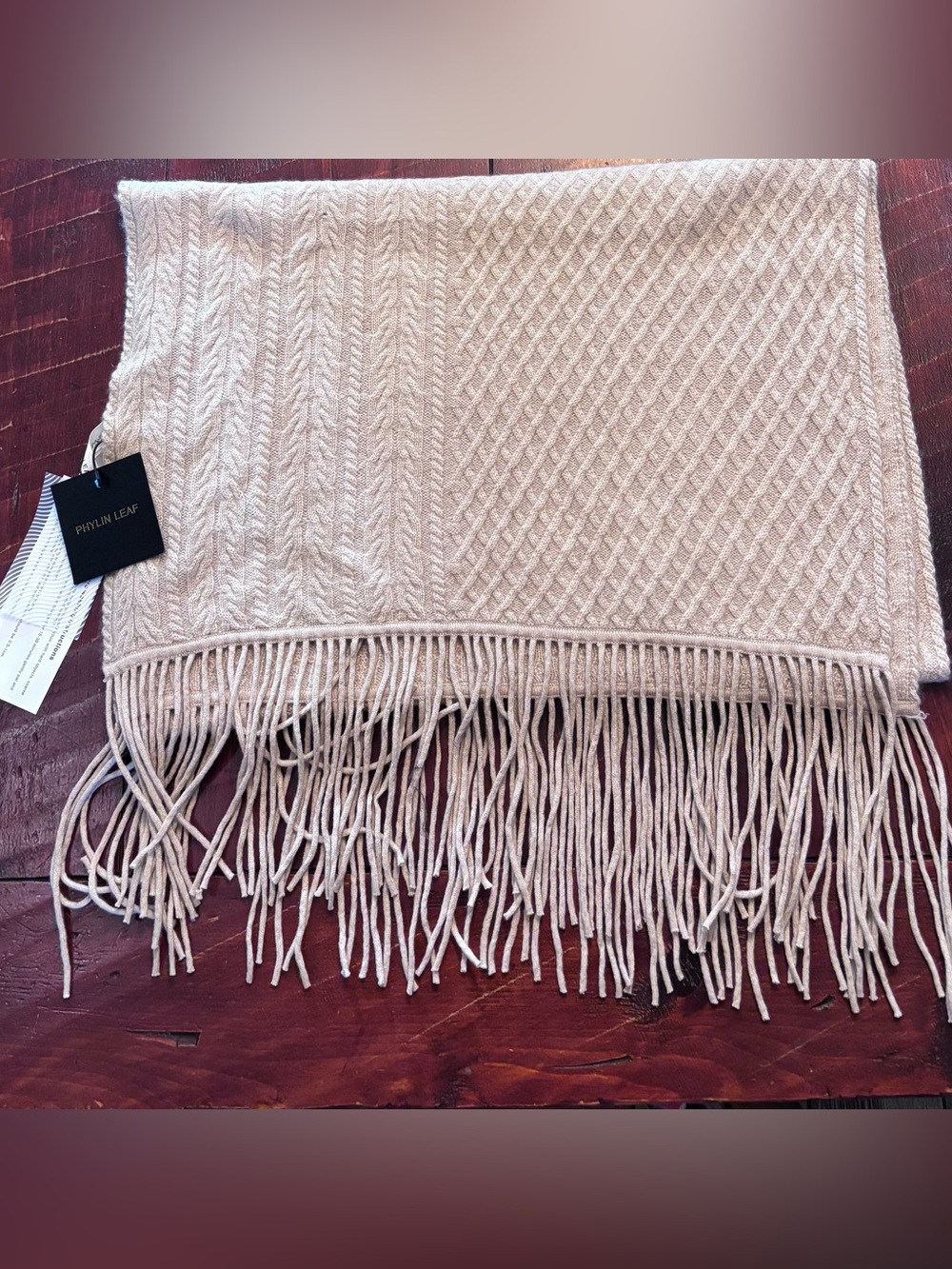 Cashmere Fringe Wrap Scarf